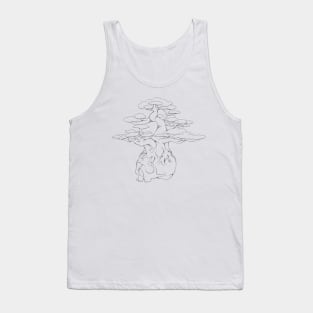 a tree growing on top of a skull Tank Top